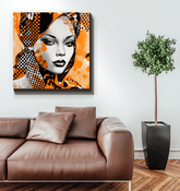 Modern sketch symmetry canvas for living room wall